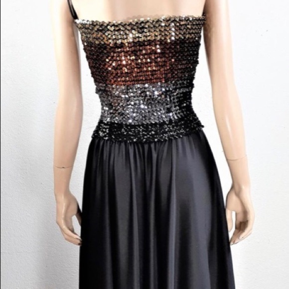 Keyloun Vintage 70’s sequin strapless maxi cocktail dress - Picture 10 of 10